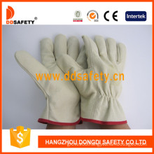 Pig Grain Leather Lining Safety Working Driver Glove (DLD412) CE